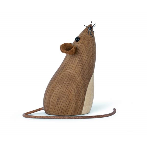 Gunnar Flørning mus i eg - 7 cm