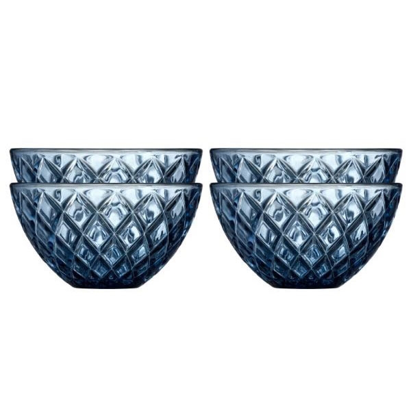 Lyngby Glas Sorrento Skål Ø12 cm. - 4 stk. Blå