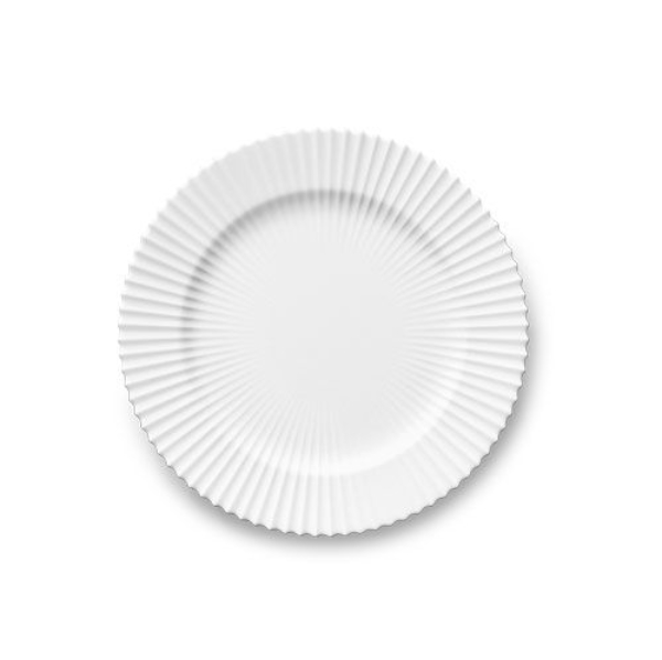 Lyngby Tallerken - Ø23,5cm. Hvid