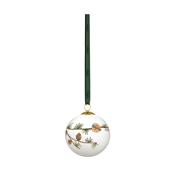 Kähler Hammershøi Christmas Kugle 2025 Ø6 cm hvid m. deko 