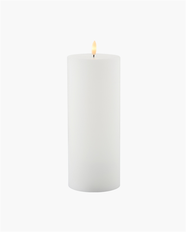 Sirius Sille Bloklys Ø10*25cm - Hvid - Genopladelig