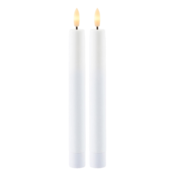 Sirius Sille Kronelys H20cm - Hvid - Genopladelig