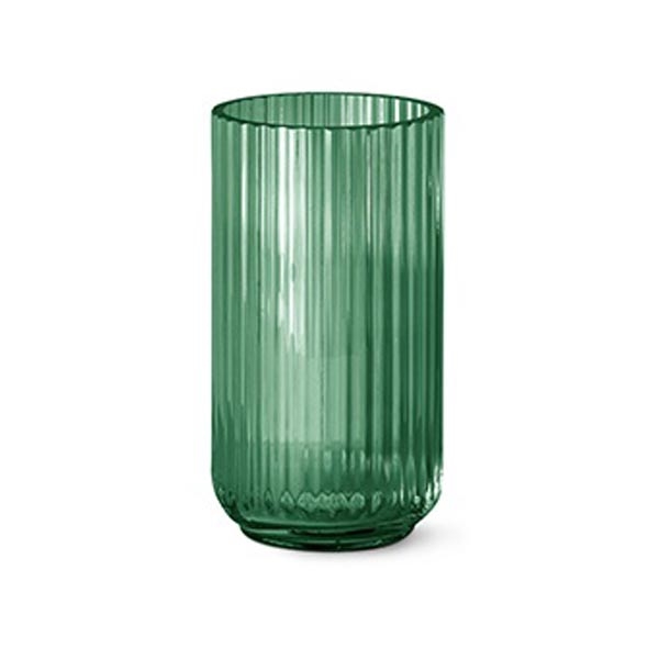 Billede af Lyngby Vase i grøn glas - 20 cm hos HvidevareShoppen.dk