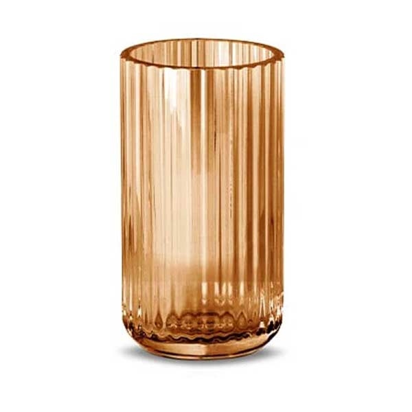 Lyngby Vasen 15 cm Amber glas