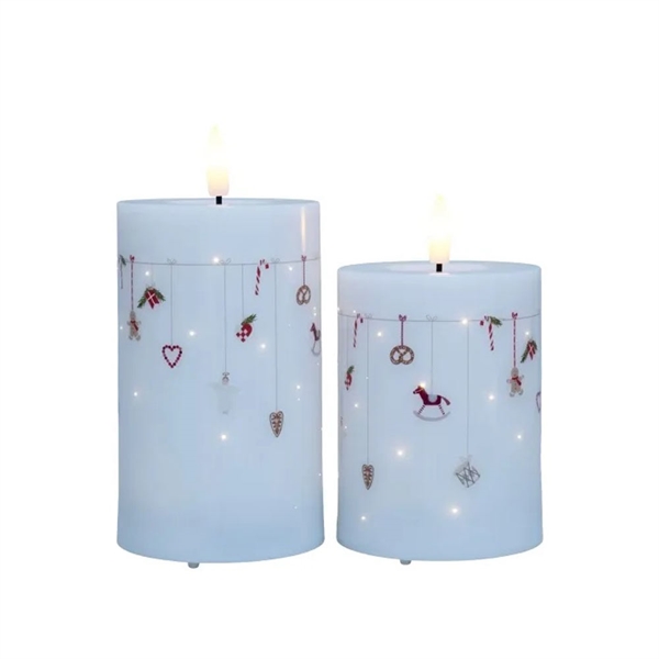 Det Gamle Apotek Fiber Optic LED bloklys - 2pak christmas holidays