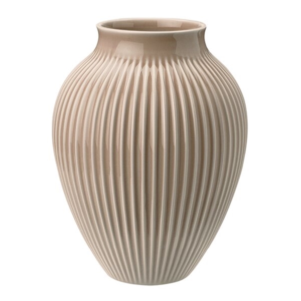 Knabstrup Vase - Ripple Mat Dusty Rose - 20 cm