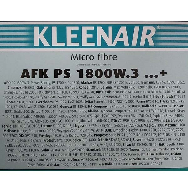 Kleenair støvsugerposer XX2