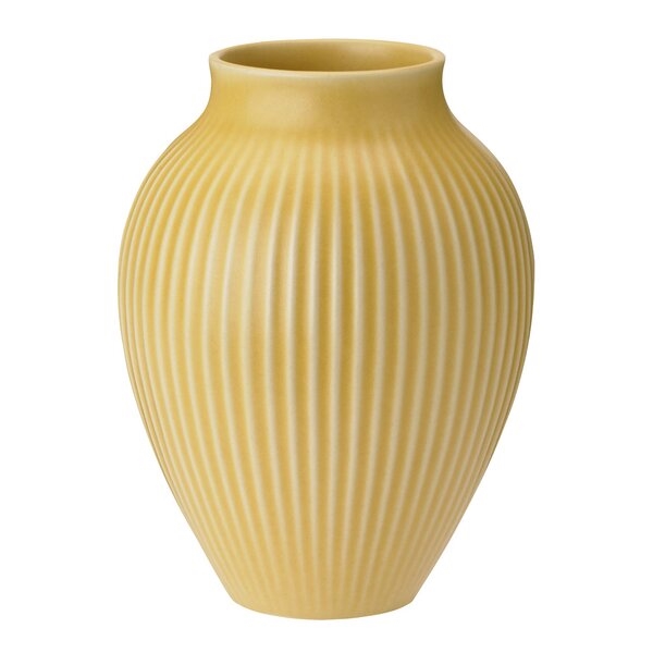 Knabstrup Vase - Ripple Yellow - 27 cm