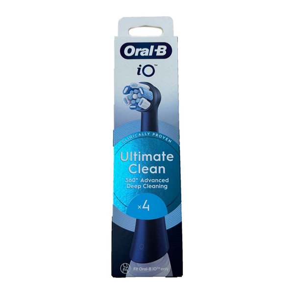 Oral B iO Ultimate Clean Tandbørstehoveder sort - 4 stk.