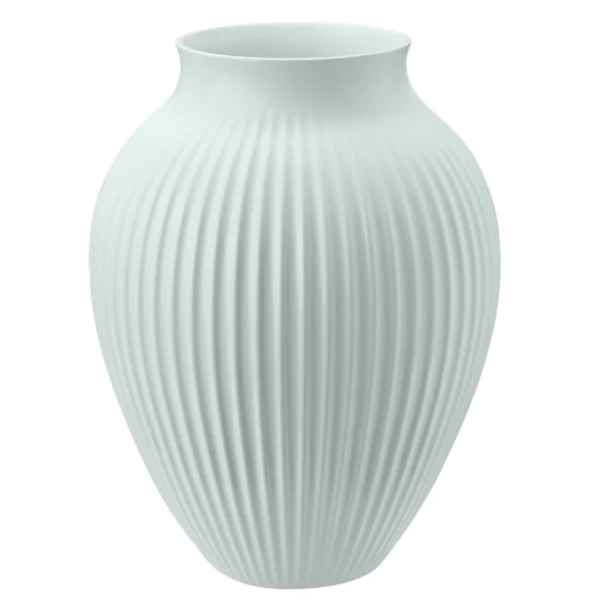 Knabstrup Vase - Ripple Mat Ice Blue - 27cm Knabstrup Vase - Ripple Mat Ice Blue - 27cm
