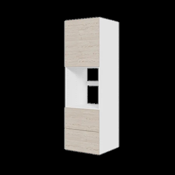 HQ Indbygningsskab - fuldudtræk & softluk - H060-528 - 119 Wien - Lystonet eg melamin