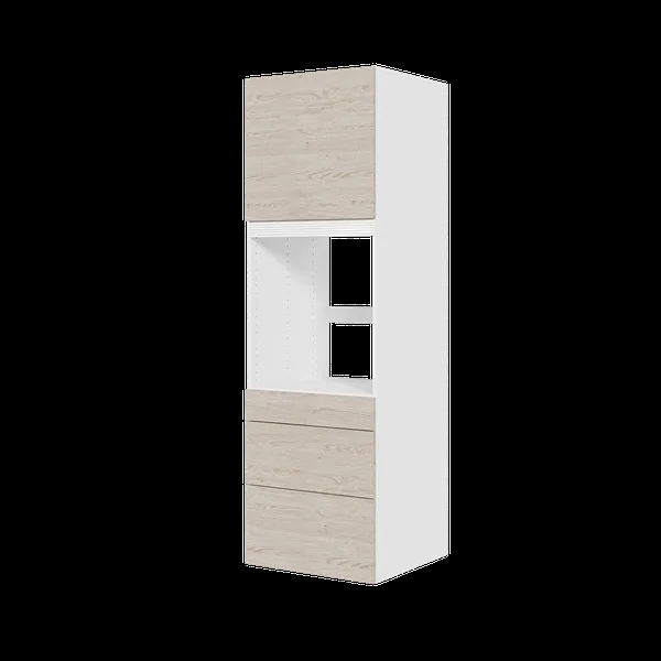 Indbygningsskab - fuldudtræk & softluk - H060-533 - 119 Wien - Lystonet eg melamin