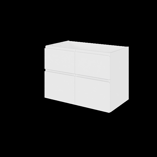 Bad hyldeskab BSU080-233 Hvidmalet, grebsfri