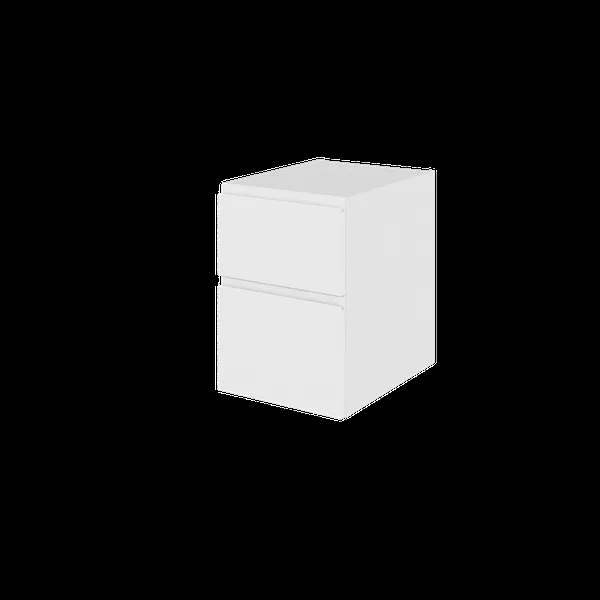 Bad hyldeskab - BU040-233 - 95 New York - Hvidmalet, grebsfri