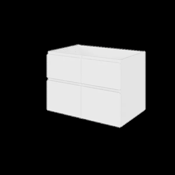 Bad hyldeskab - BU080-233 - 95 New York - Hvidmalet, grebsfri