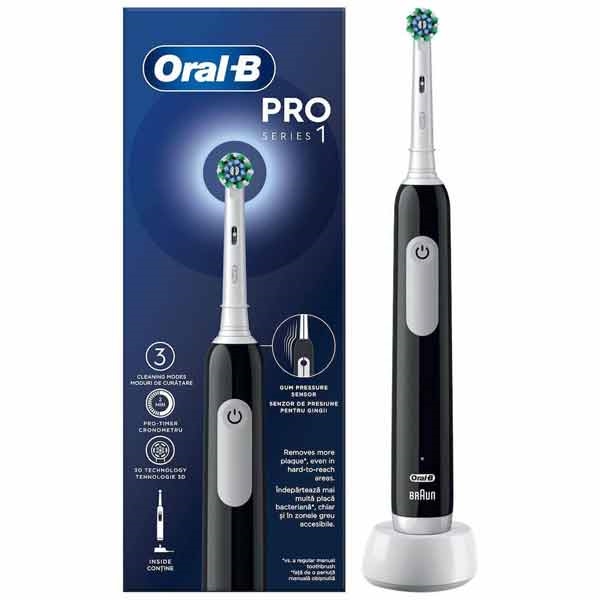 Oral B Pro1 Cross Action Black Eltandbørste